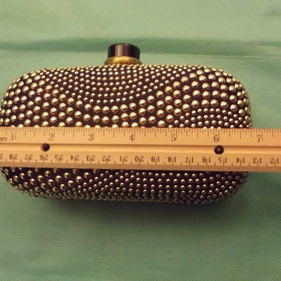 MINI BAG/CROSSBODY/CLUTCH/GOLD STUDDED - Picture 5 of 7